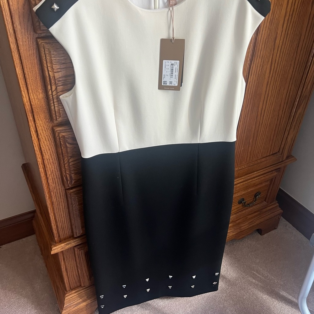 Elegant Black and White Dress